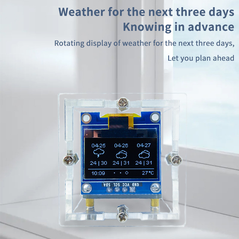 ESP8266 Mini Weather Clock Kit - огляд і ціна Diy Electronics Project Kit