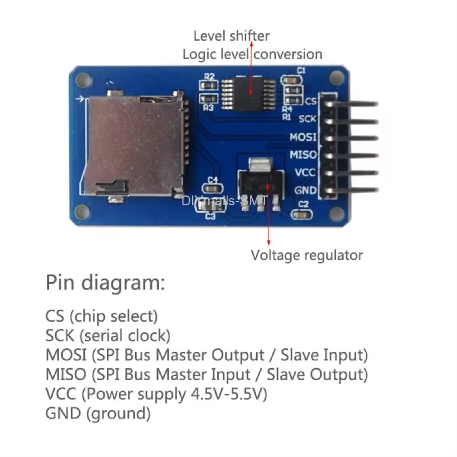 Micro SD Card Module Mini TF M - огляд і ціна Sd Card Module Spi