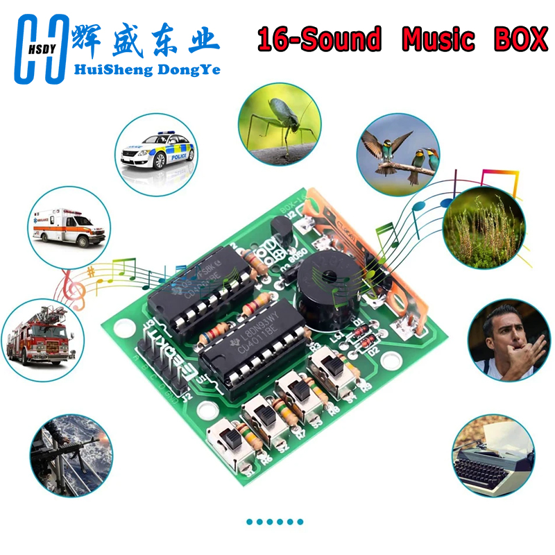 16 Music Sound Box BOX-16 Boar - огляд і ціна Diy Electronics Storage