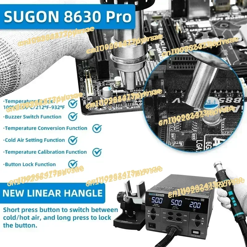 2025 2024 SUGON 8630Pro 1300W  - огляд і ціна Hot Air Rework Station