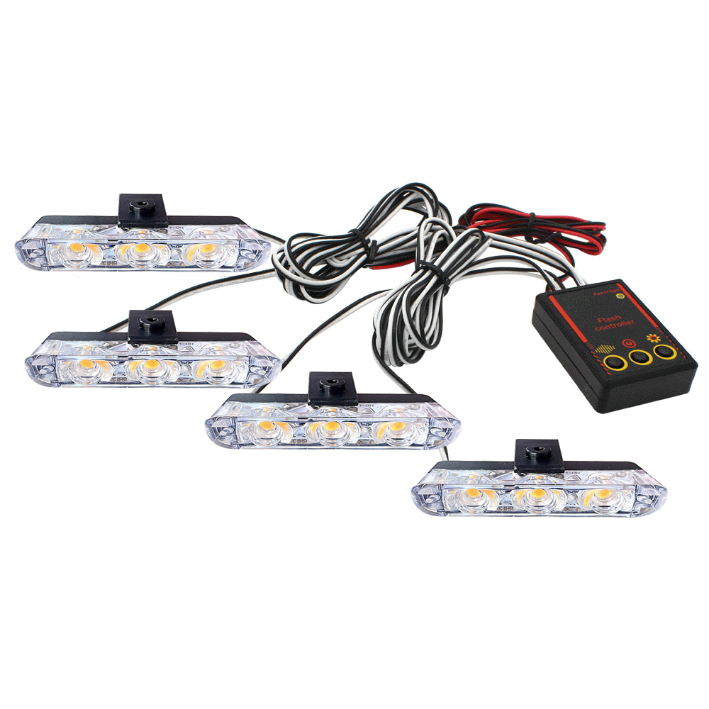 12V Car Grille Strobe Light He - огляд і ціна Diy Lamp Electronics