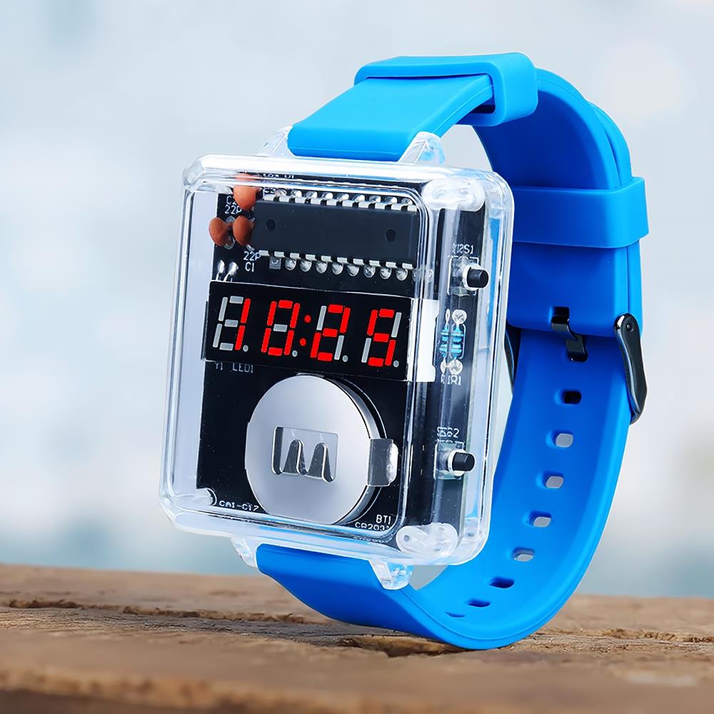 LED DIY Electronic Watch Kit D - огляд і ціна Diy Electronics Youtube