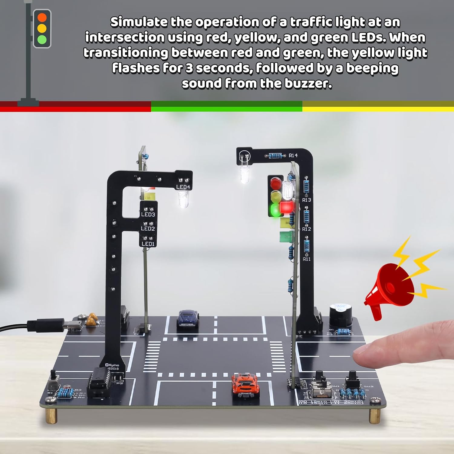 Traffic Light Simulator Kit wi - огляд і ціна Diy Electronics Projects For Adults