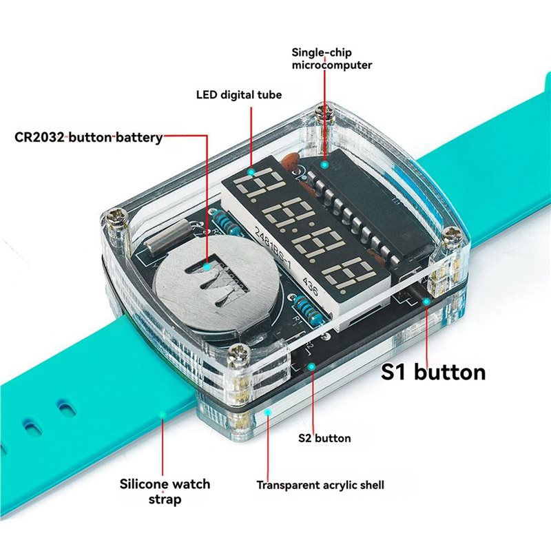 2X DIY Watch LED Watch Electro - огляд і ціна Diy Electronics Youtube