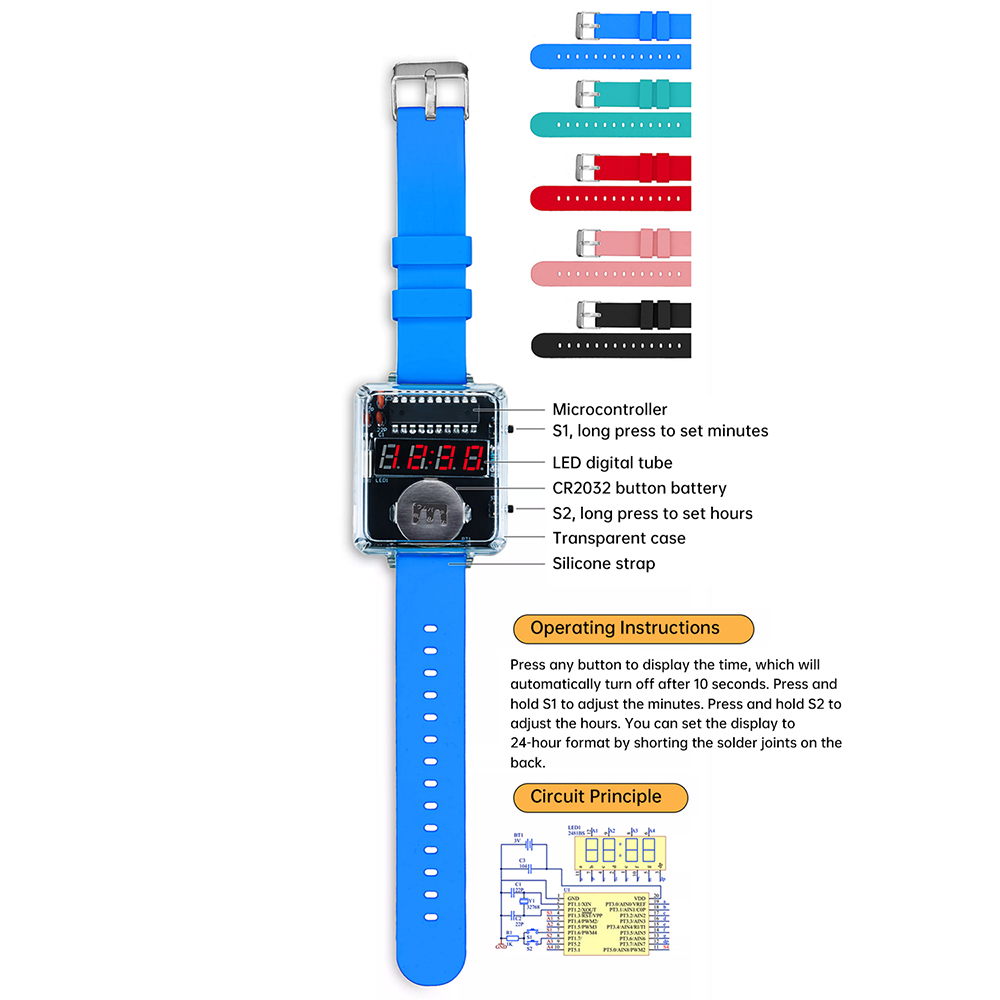 DIY Electronic Watch Kit 0.28' - огляд і ціна Diy Electronics Youtube
